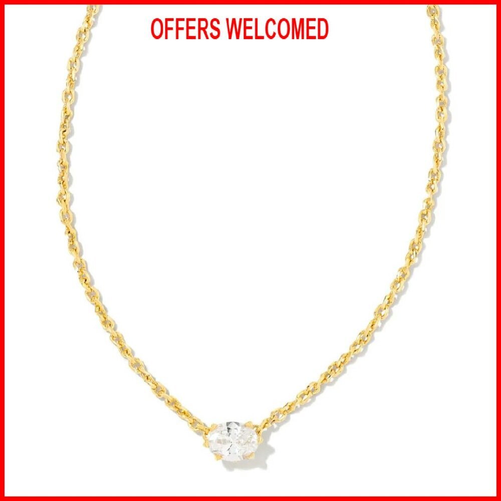 Gold Plated Pendant Necklace 16 Chain With Lobster Clasp